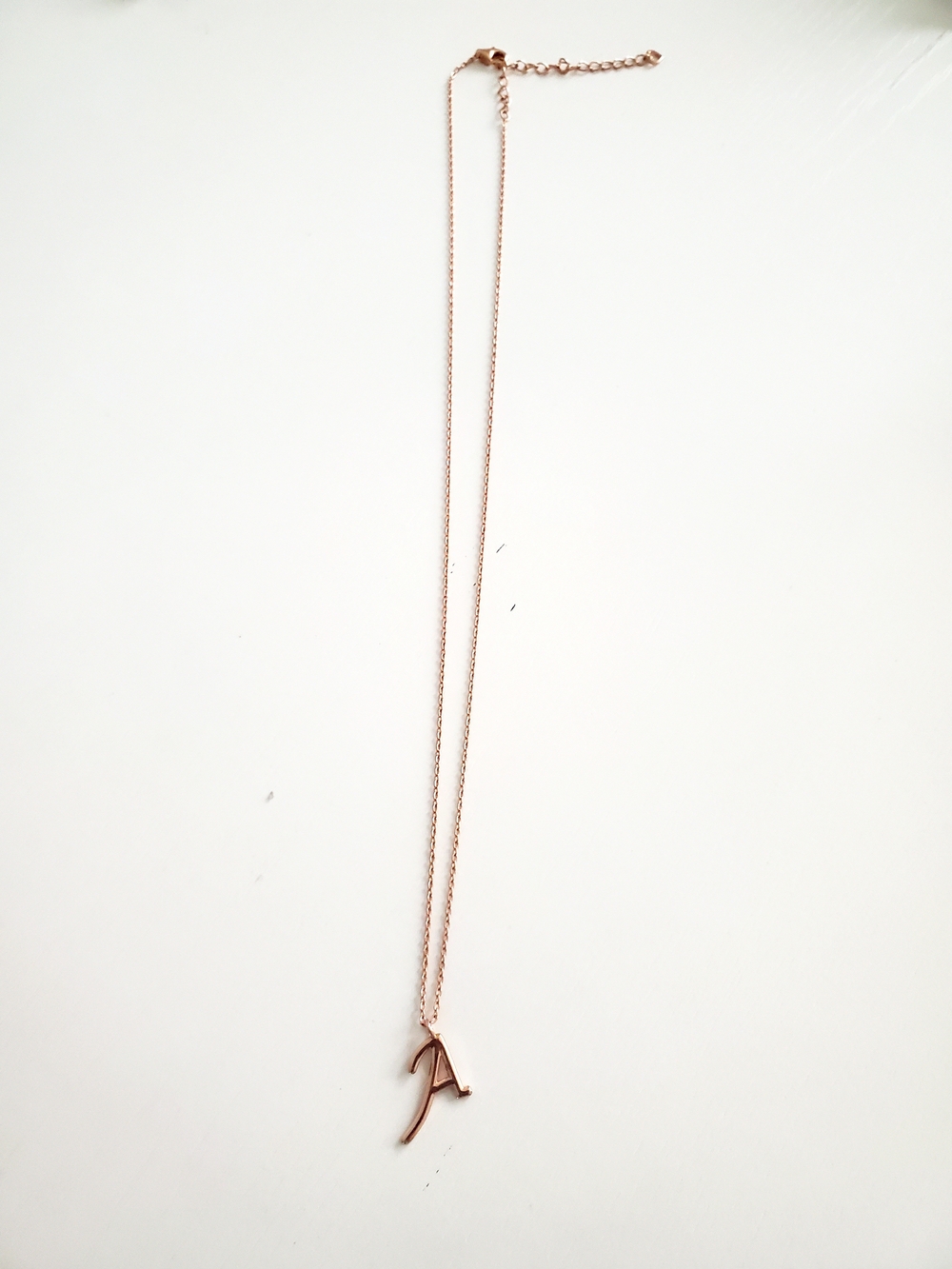 Rose Gold Initial 'A' Pendant Necklace - Women Jewelry